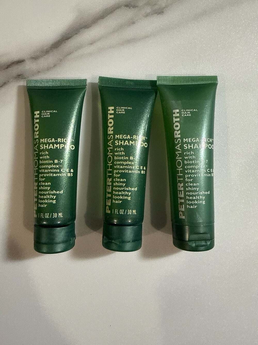 Peter Thomas Roth Mega-Rich Shampoo 1 fl oz / 30 ml Travel Size Set of 3
